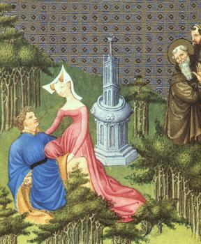 Limbourg Brothers : Paul the Hermit sees a Christian Tempted